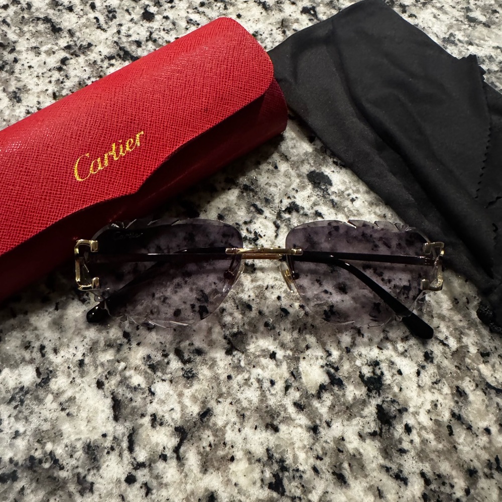 Cartier Black Sunglasses Elegant Accessories